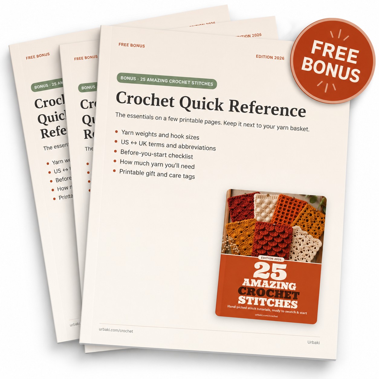 Bonus: Crochet Quick Reference