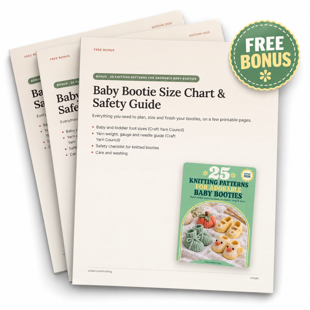 Bonus: Baby Bootie Size Chart & Safety Guide
