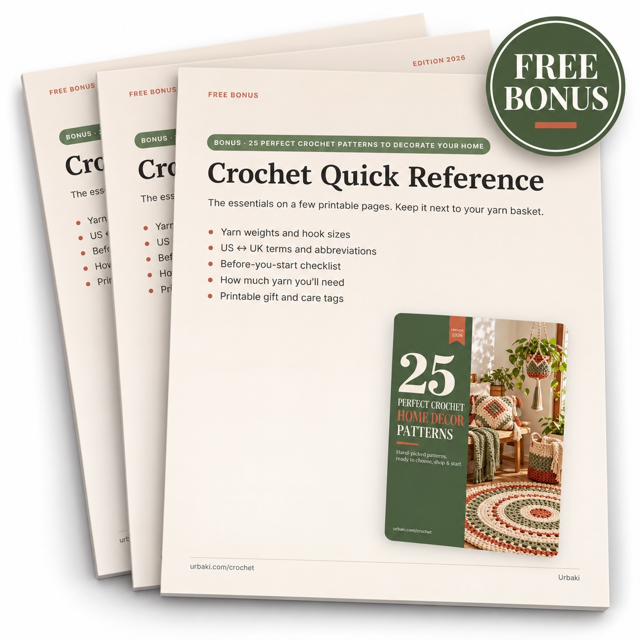 Bonus: Crochet Quick Reference