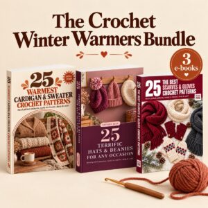The Crochet Winter Warmers Bundle: crochet e-books for cardigans and sweaters, hats and beanies, scarves and gloves