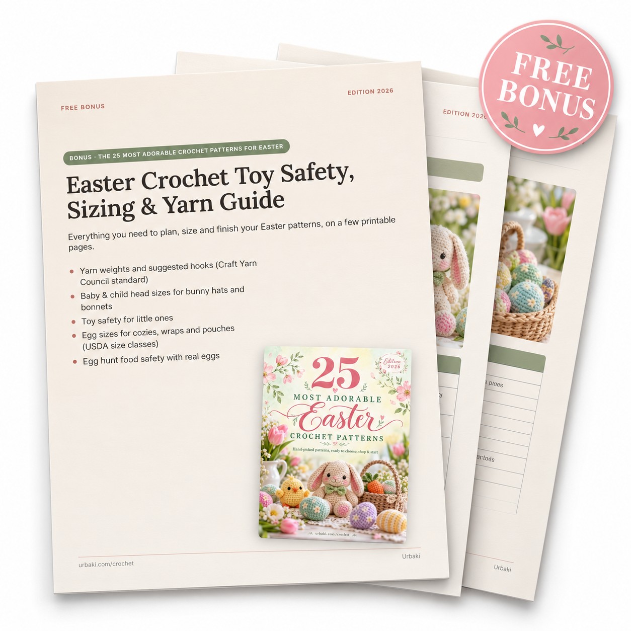 Bonus: Easter Crochet Toy Safety, Sizing & Yarn Guide